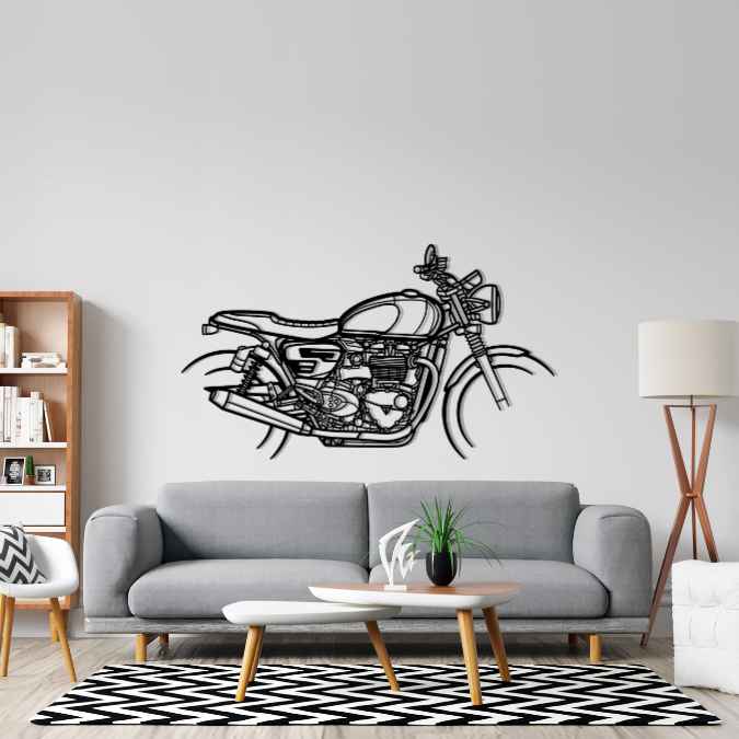 Speed Twin 2019 Silhouette Metal Wall Art
