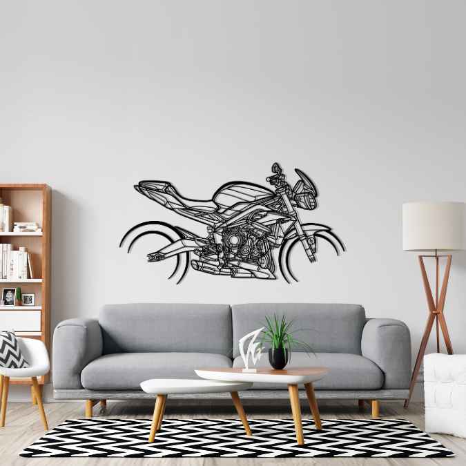 Street Triple 675R 2014 Silhouette Metal Wall Art