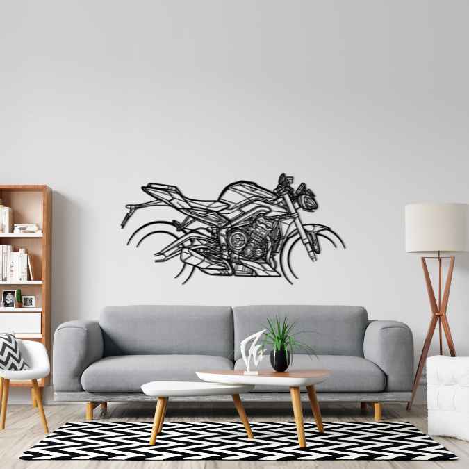 Street Triple RS 2023 Silhouette Metal Wall Art
