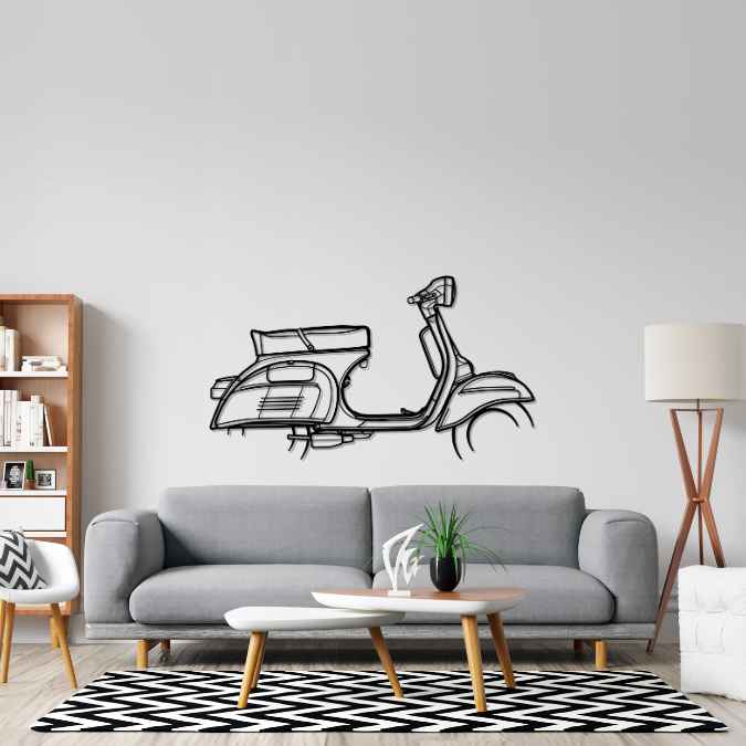 Vespa 1970 Silhouette Metal Wall Art