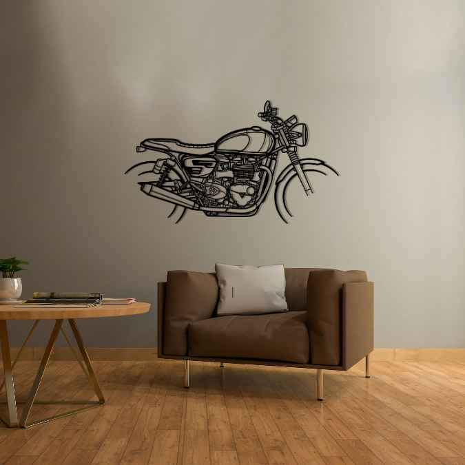 Speed Twin 2019 Silhouette Metal Wall Art