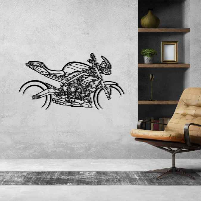 Street Triple 675R 2014 Silhouette Metal Wall Art