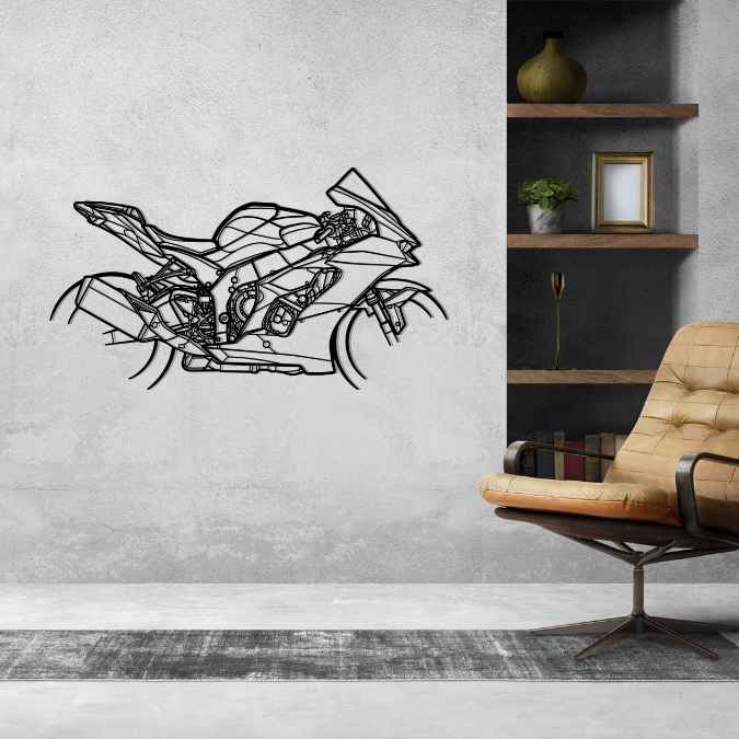 ZX10R 2021 Silhouette Metal Wall Art
