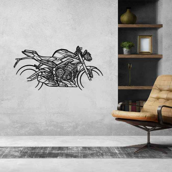 Street Triple RS 2023 Silhouette Metal Wall Art
