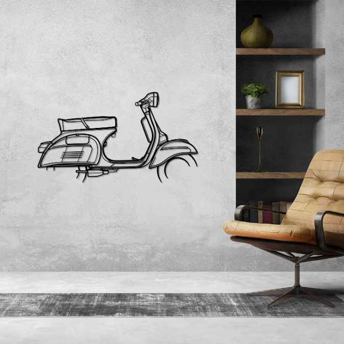 Vespa 1970 Silhouette Metal Wall Art