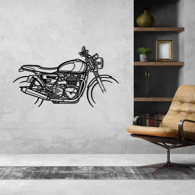 Speed Twin 2019 Silhouette Metal Wall Art