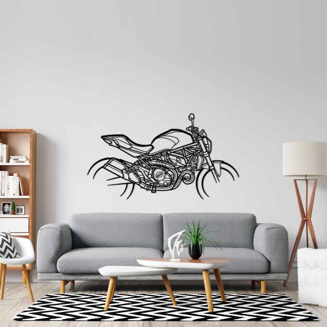 Monster 821 2018 Silhouette Metal Wall Art