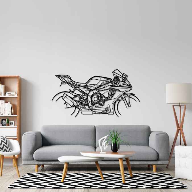 R1 YZF 2019 Silhouette Metal Wall Art