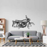 CB200 1974 Silhouette Metal Wall Art