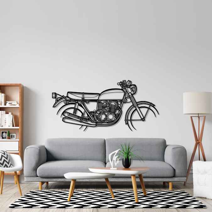 CB750F 1973 Silhouette Metal Wall Art