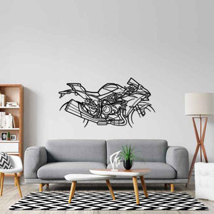 H2 Carbon Silhouette Metal Wall Art