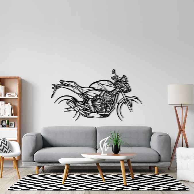 CB600F Hornet 2008 Silhouette Metal Wall Art