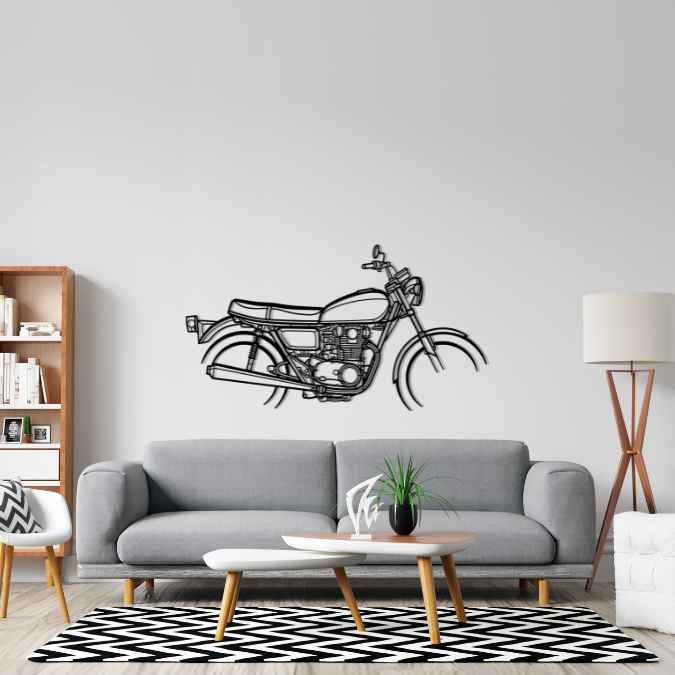 650E XS 1978 Silhouette Metal Wall Art