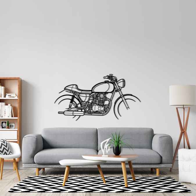 W650 2002 Silhouette Metal Wall Art