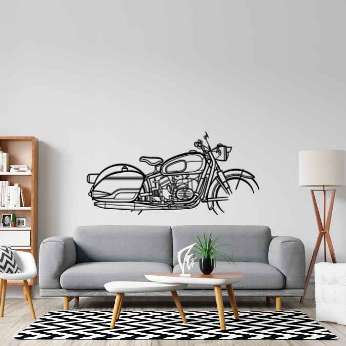 R60/2 1963 Silhouette Metal Wall Art