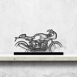 R NineT Racer Silhouette Metal Art Stand