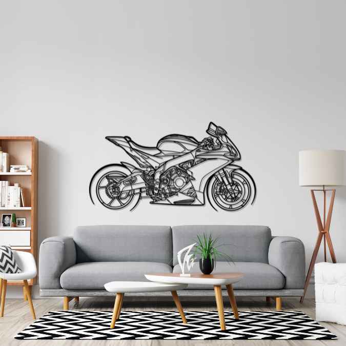 RSV4 RR 2019 Silhouette Metal Wall Art