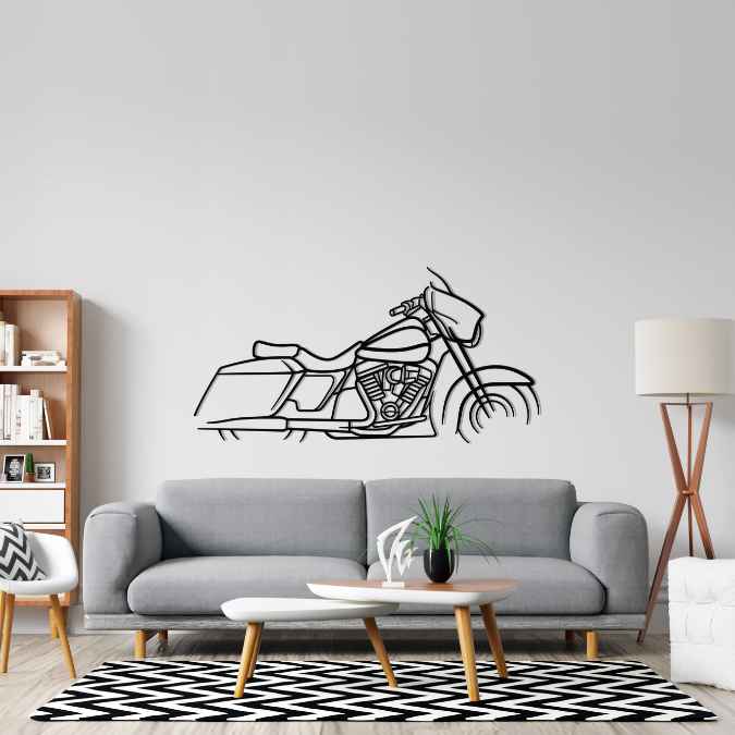 Harley Street Glide Silhouette Metal Wall Art