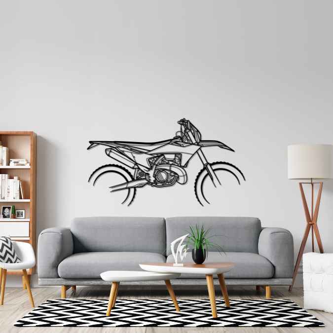 250 EXC 2020 Silhouette Metal Wall Art