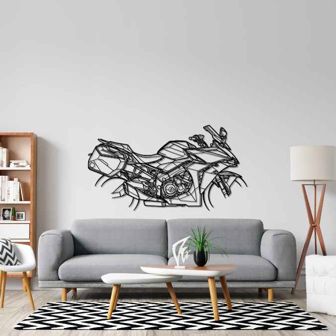 GSX S1000GT Travel Silhouette Metal Wall Art