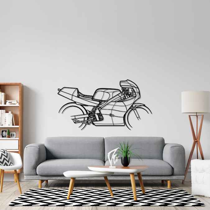 TZR250 RSP 1990 Silhouette Metal Wall Art