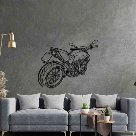 Diavel 2015 Angle Silhouette Metal Wall Art