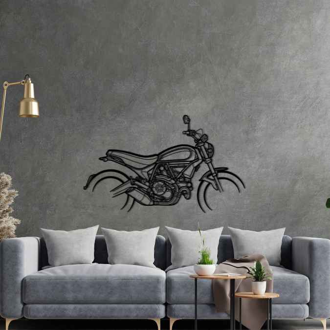 Scrambler 2015 Silhouette Metal Wall Art