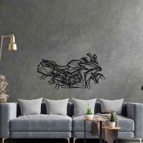 GSX S1000GT Travel Silhouette Metal Wall Art