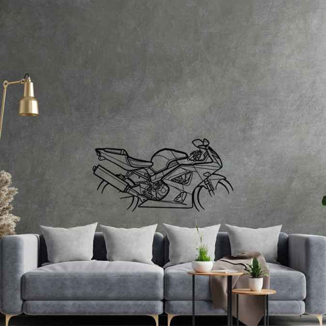 Fireblade 2001 Silhouette Metal Wall Art