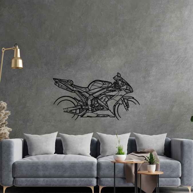 R1 YZF 2006 Silhouette Metal Wall Art