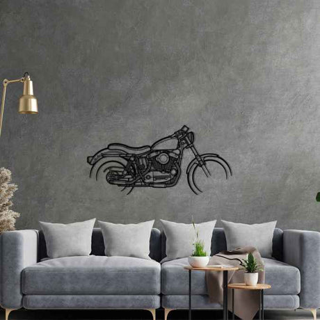 Sportster 1969 Silhouette Metal Wall Art