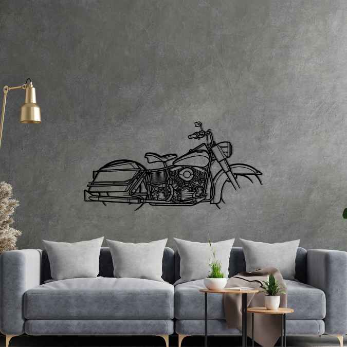 FLH Panhead 1965 Silhouette Metal Wall Art