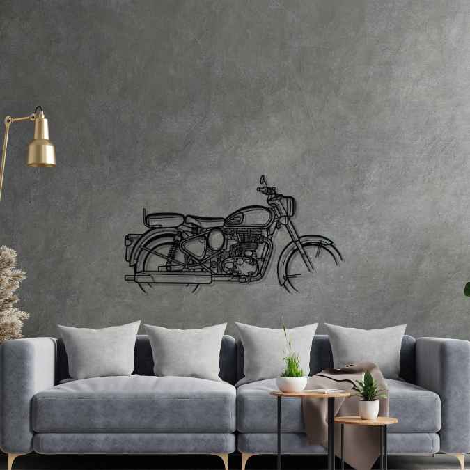 Classic 500 Silhouette Metal Wall Art