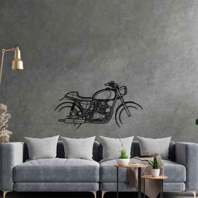 W650 2002 Silhouette Metal Wall Art