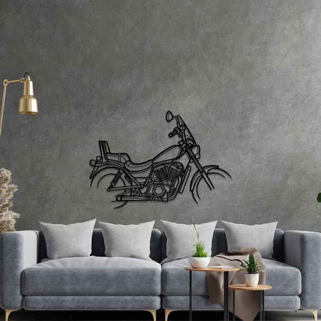 VS 750 Intruder 1989 Silhouette Metal Wall Art