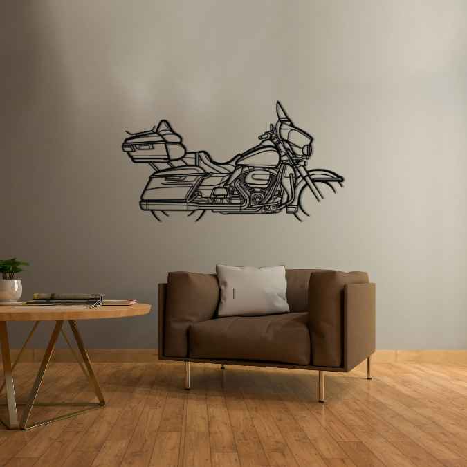 Electra Glide 2017 Silhouette Metal Wall Art