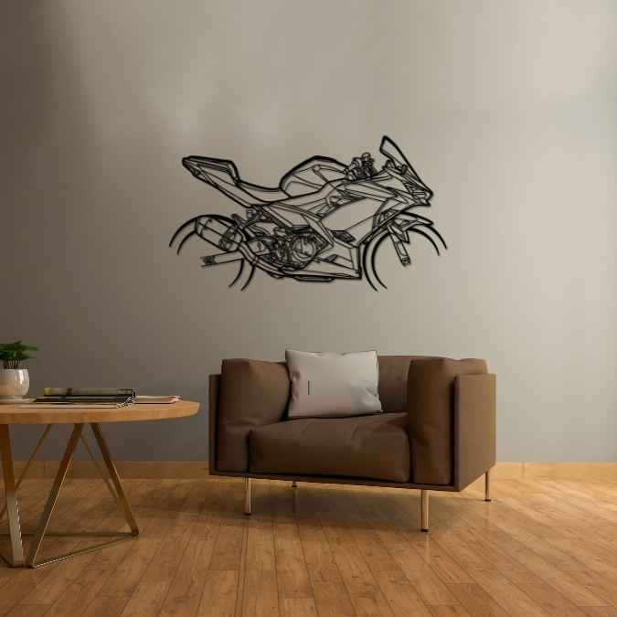 Ninja 400R Silhouette Metal Wall Art