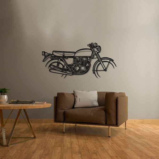 CB750F 1973 Silhouette Metal Wall Art