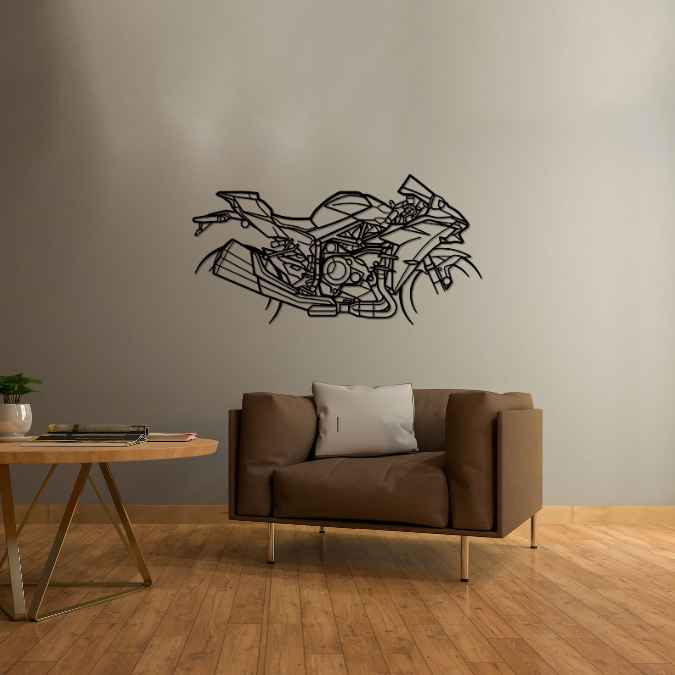 H2 Carbon Silhouette Metal Wall Art