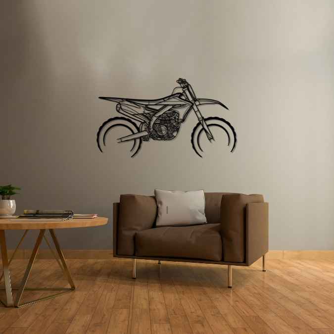 YZF450 2018 Silhouette Metal Wall Art