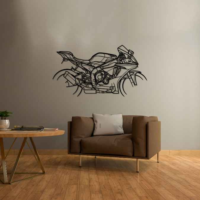 R1 YZF 2019 Silhouette Metal Wall Art