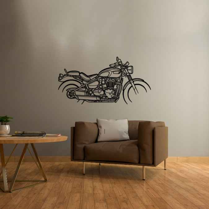 Bonneville Speedmaster 2022 Silhouette Metal Wall Art