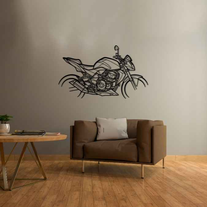 Z750 2008 Silhouette Metal Wall Art