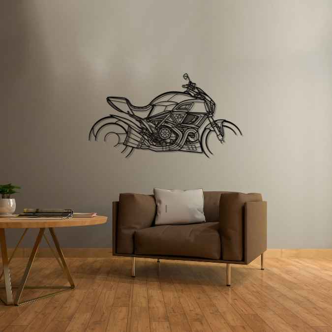 Diavel 2015 Silhouette Metal Wall Art