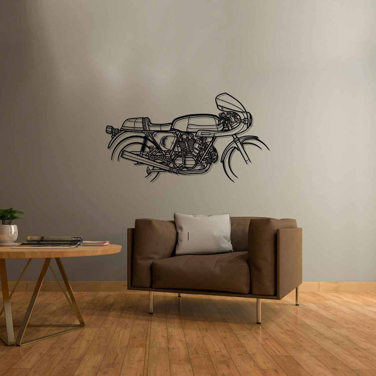 900SS 1977 Silhouette Metal Wall Art