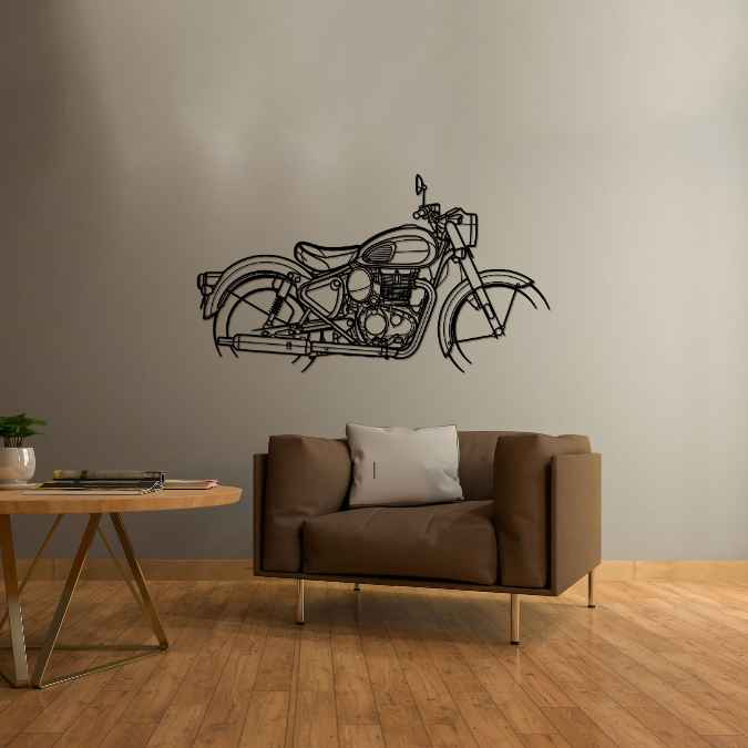 Classic 350 2023 Silhouette Metal Wall Art