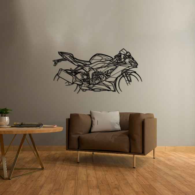 Ninja ZX6R 2021 Silhouette Metal Wall Art – Vroom Arts