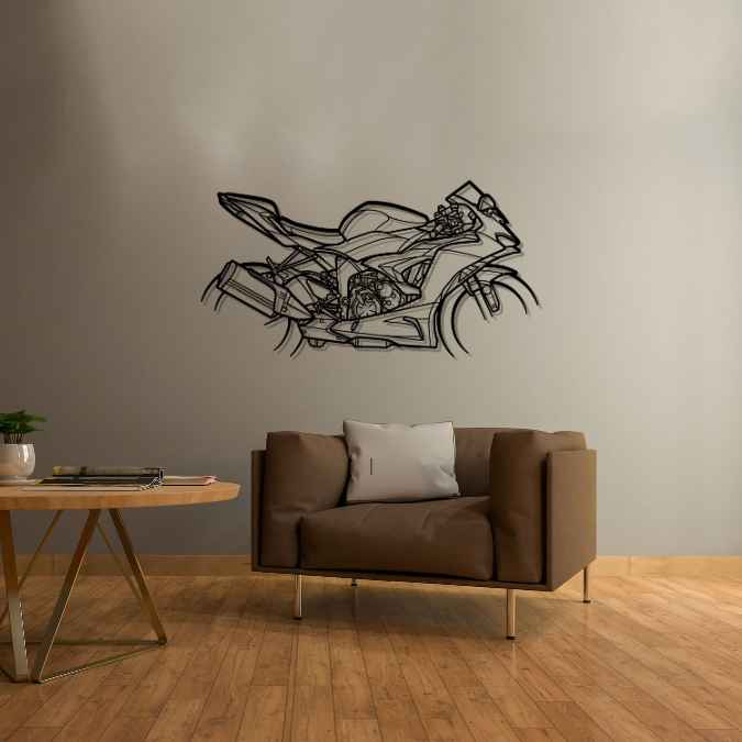 Ninja ZX-6R 2024 Silhouette Metal Wall Art