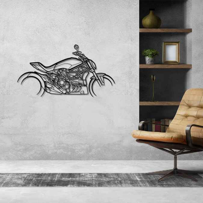 Diavel Dark Silhouette Metal Wall Art