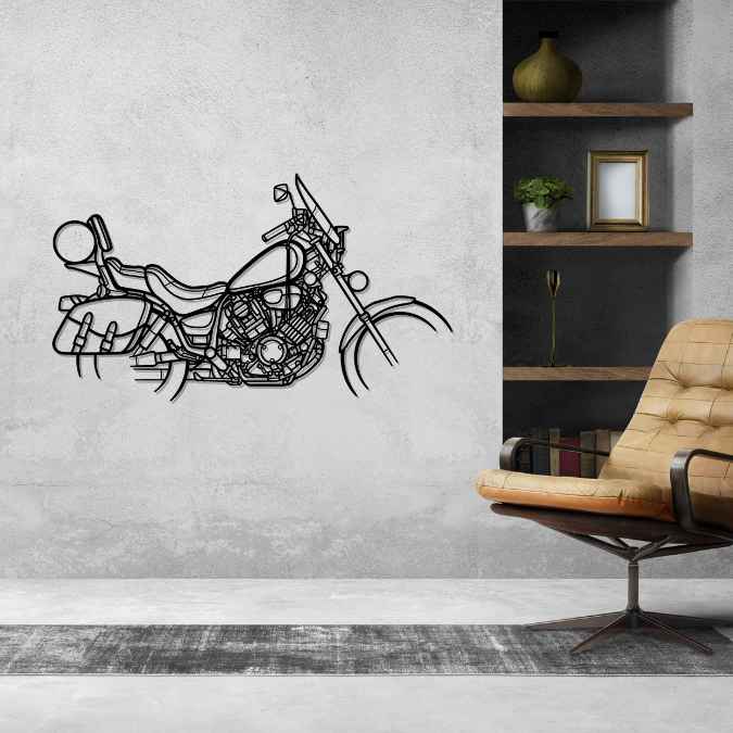 Virago XC1100 1997 Silhouette Metal Wall Art